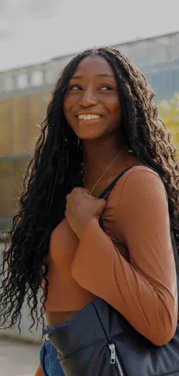 Student smiling