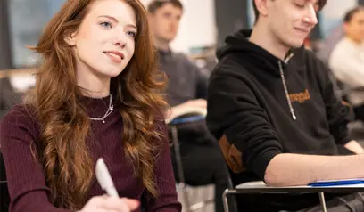 Students writing