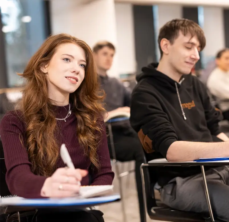 Students writing
